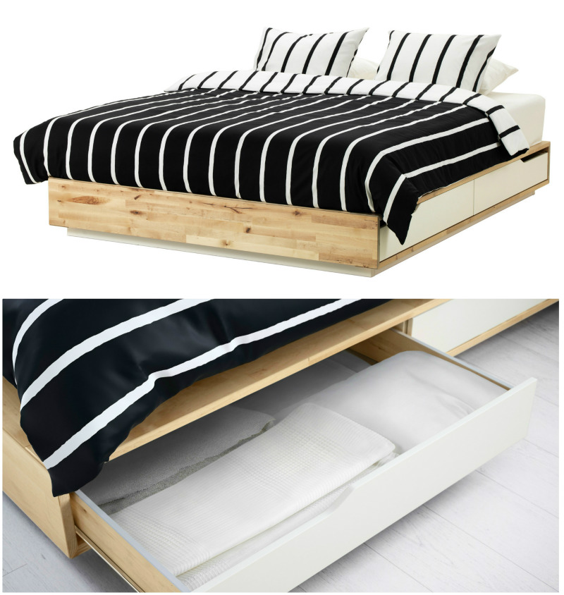 Custom Platform Bed Simple Untuk Tempat, Pedestal Bed Frame